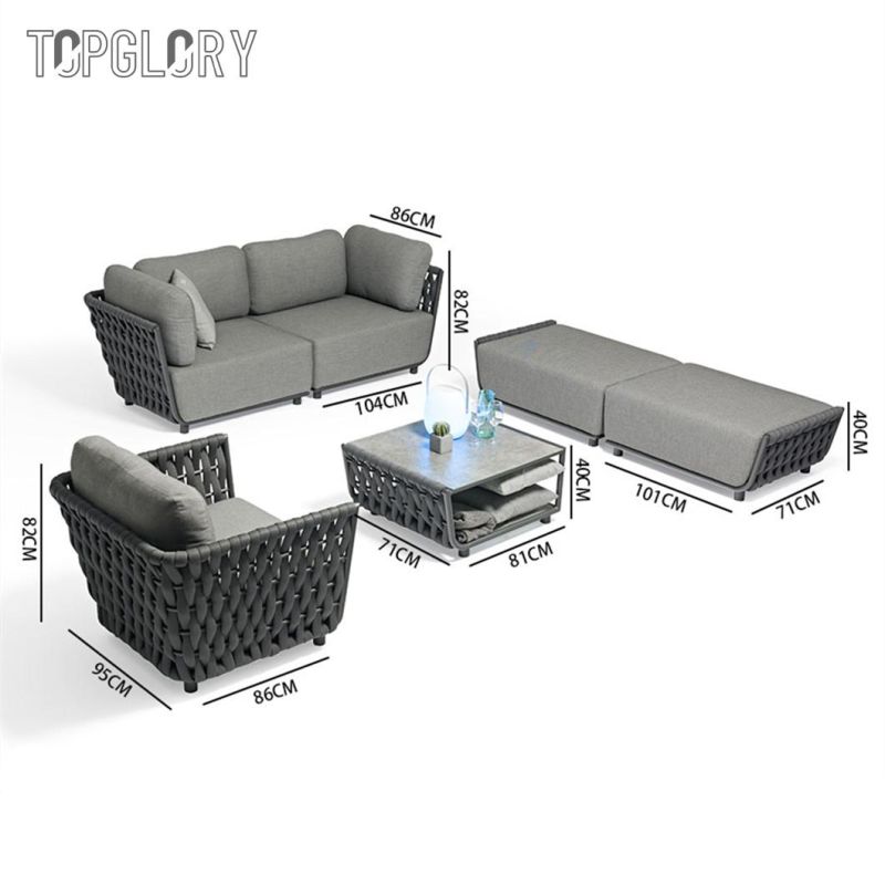 Outdoor Home Patio Garden Furniture Aluminum Arbitrary Combination Sofa Sets