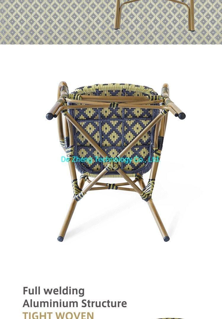Modern Furniture French Cafe Bistro Rattan Furniture Garden Chairs