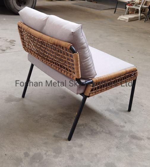 Outdoor Metal Rattan Garden Hotel Restaurant Courtyard Aluminum Table Chair