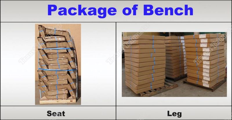 Cast Iron Material Outdoor Chair/ Steel Garden Bench Without Back