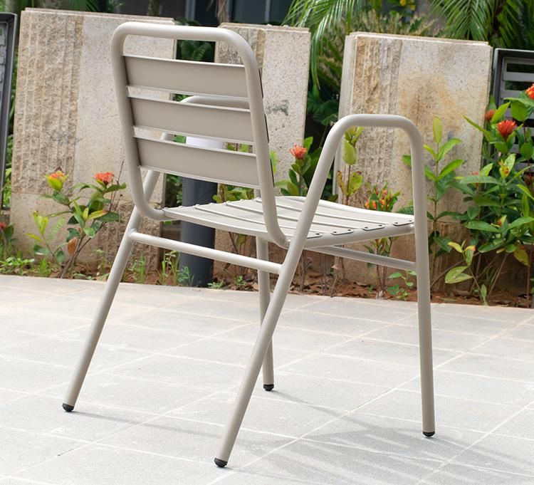 Wholesale Aluminum Metal Outdoor Dining Chair Modern