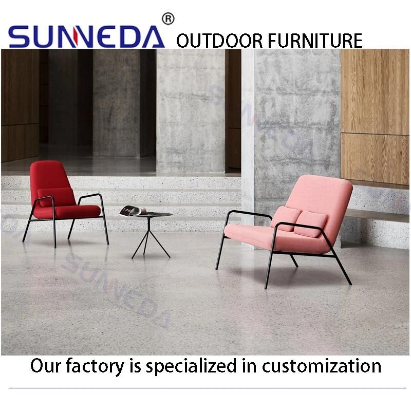 Upholstery Outdoor Soft Seat Chair with All Aluminum Tea Table