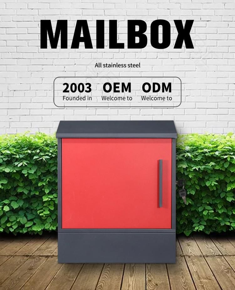 Colorful Post Box Wall Mounted Steel Waterproof Mailbox Pw-253