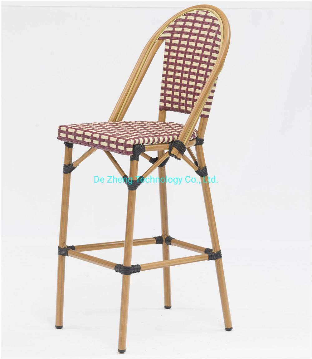 Outdoor Garden Furniture Rattan Weaving Aluminum Modern Walerholes Dinging High Bar Rattan Wicker Furniture Sets