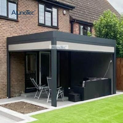 AlunoTec Outdoor Waterproof Design Gazebo Bioclimatic Garden Shed Pergolas Roof Pavilion Aluminum Pergola
