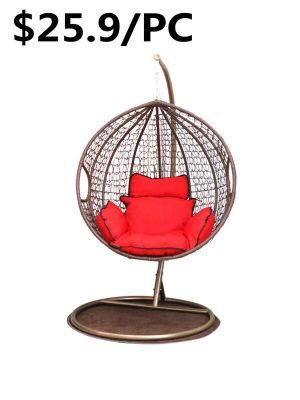Popular Rattan Garden Egg Leisure Hanging Revolving Patio Swing Chair