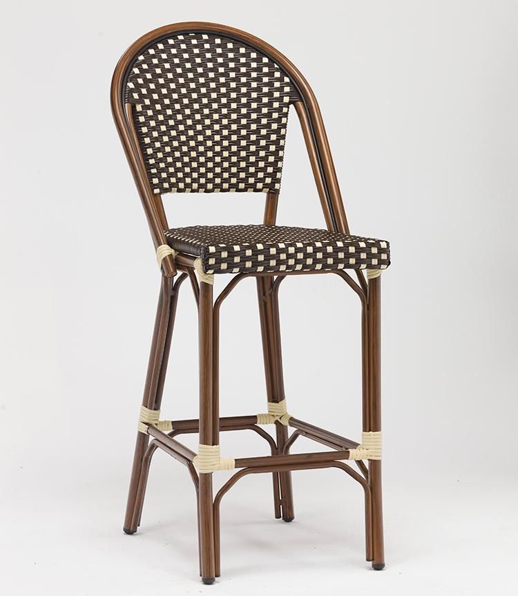 Good Sale Stackable Garden French Bistro Rattan Cane Bar Chair