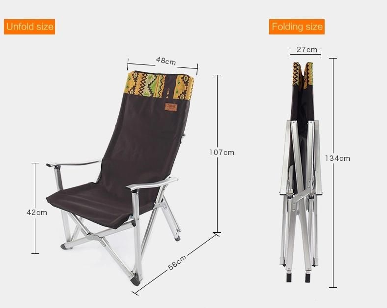 2022 Aluminum Camping Chair for Garden Using Foldable