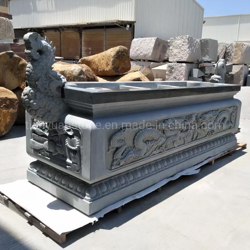 Large Stone Carving Archway Village Entrance Granite Door Archway Stone Paifang for Temple Mountain Gate