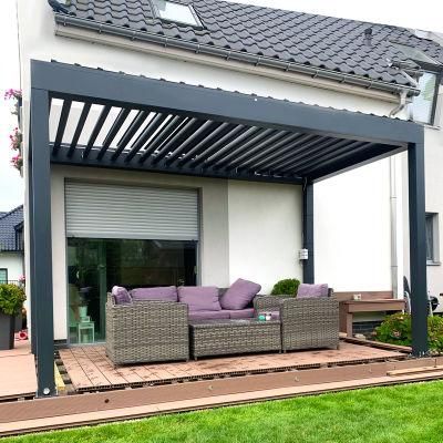 Outdoor Bioclimatic Aluminum Louver Kits Pergola Roof System Garden Gazebo