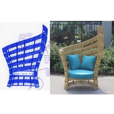 H- Indian Wedding Chairs for Outdoor Garden Wicker Chair Set