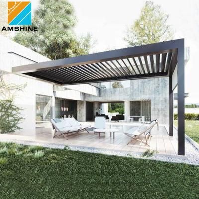 Best Quality Durable Windproof Motorized Gazebo Aluminium Outdoor Pavilion Sunshade Tent Bioclimatic Pergola