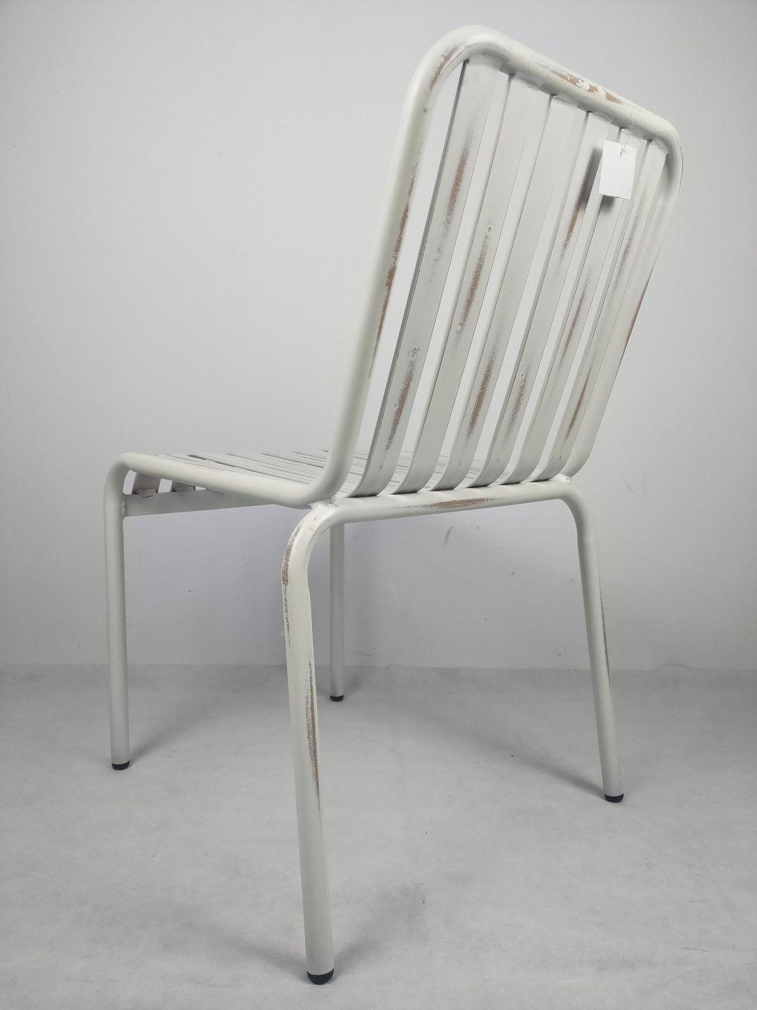 Outdoor Customized Furniture French Bistro Restaurant Rattan Cafe Patio Armless Chair
