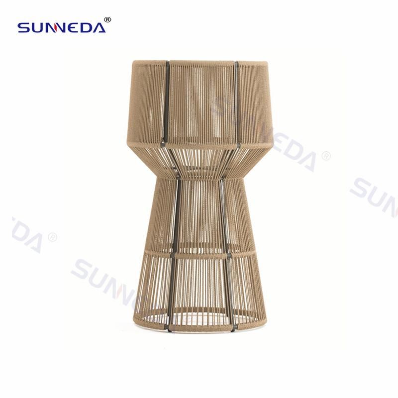 Modern Style Leisure Aluminum Webbing Dining Table Sets Garden Furniture