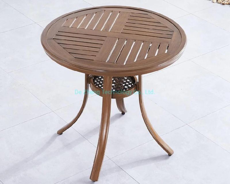 New Arrival Outdoor Garden Patio Furniture Moulded Aluminum Round Outdoor Table and Chairs Set