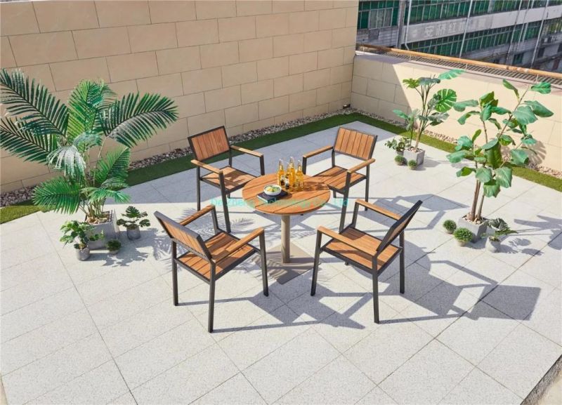 Garden Restaurant 2 Seater 4seater 6 Seater Garden Dining Furniture Aluminum Garden Table Chair Cafe Chair and Table Set