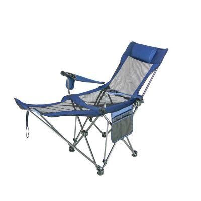 600d Fabric Portable and Stowable Adjusted Folding Frame Folding Table Chair Beach Metal Folding Chair with Carry Bag