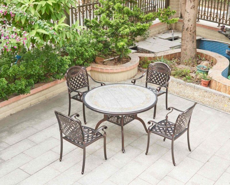 Modern Style Party Dining Cast Aluminum Table