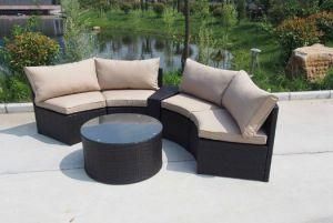 Rattan Furniture Wicker Leisure Round Sofa Set with Storage