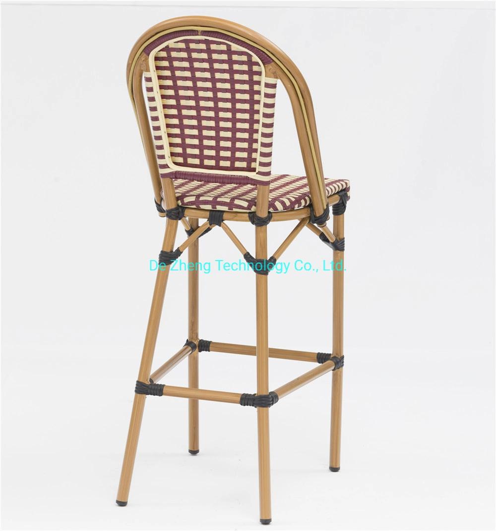 Outdoor Garden Furniture Rattan Weaving Aluminum Modern Walerholes Dinging High Bar Rattan Wicker Furniture Sets