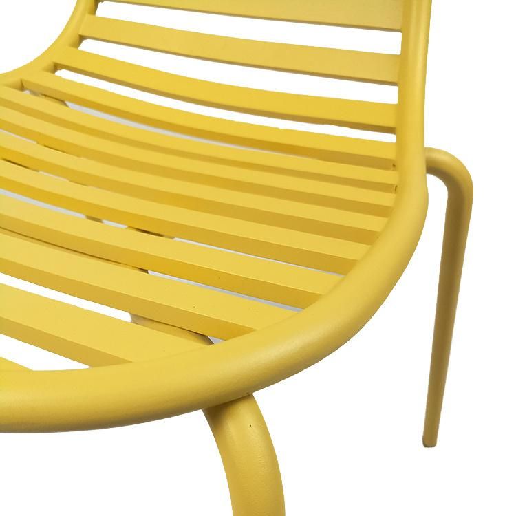 Modern Stylish Peanut Shape Outdoor Aluminum Leisure Garden Cafe Restaurant Bar Chair