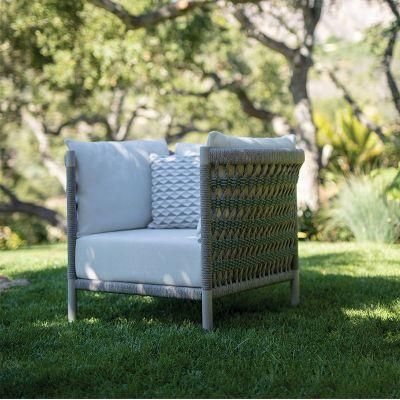 Nordic Modern Hotel Garden Terrace Leisure Single Sofa Combination Aluminum Frame