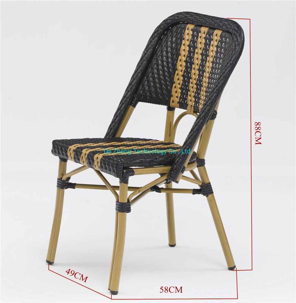 New Rattan Chair Wicker Chair Antique Cane Garden Balcony Bistro Stackable Set Modern French Space Saving Multipurpose Furniture