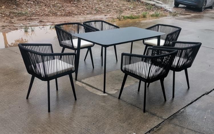 Leisure Outdoor Furniture Garden Weather-Proof Rope Weaving Dining Furniture