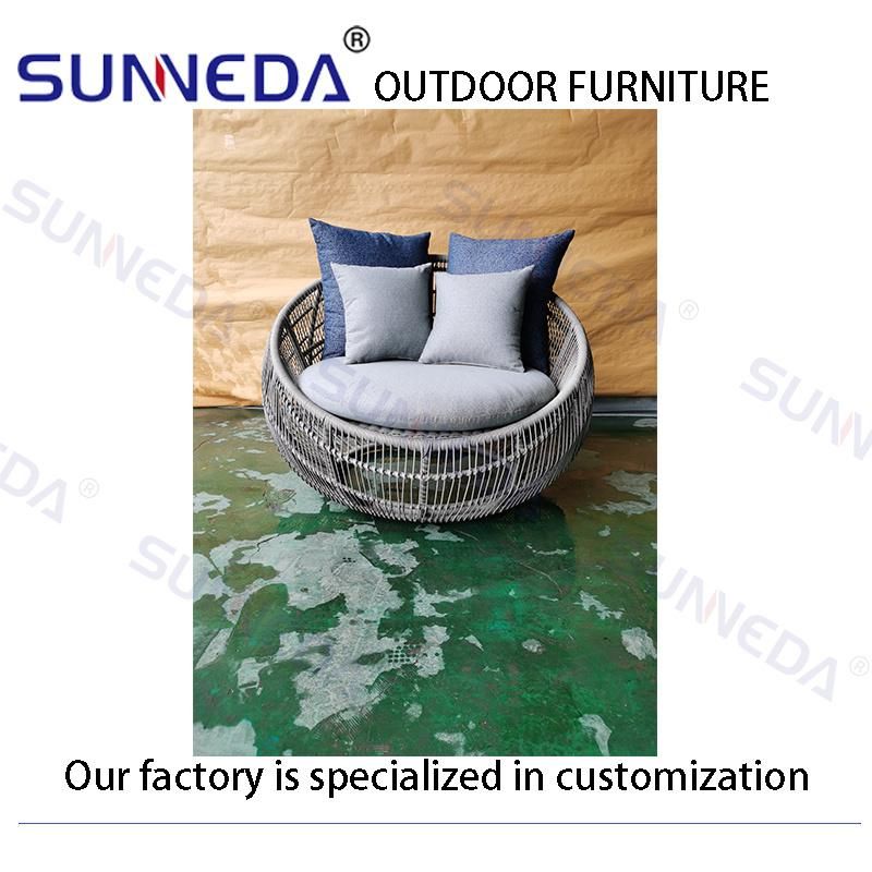 Accept Customization Rattan Garden Furniture Outdoor Round Rattan Sofa