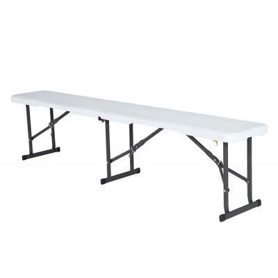 Heavy Duty 4FT 6FT Outdoor Lightweight Plastic White Folding Bench
