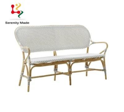 Outdoor Furniture Hotel Resort Garden Aluminium Frame PE Rattan Wicker Leisure Balcony Layback Living Room Two Seater Sofa