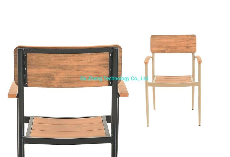 New Garden Sets Factory Sale Teak Polyeood Aluminum Bamboo Dining Stacking Chairs and Table Patio Outdoor Furniture