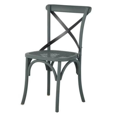 Rattan and Solid Oak Bistro Chair