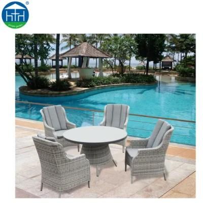 Outdoor Furniture Square PE Rattan Dining Set Table and Chairs