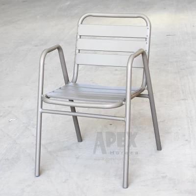 Outdoor Aluminum Dining Stackable Hotel Restaurant Chair