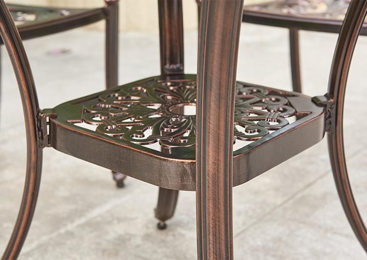 Cast Aluminum Outdoor Furniture Table Dinner Portable Set for Party