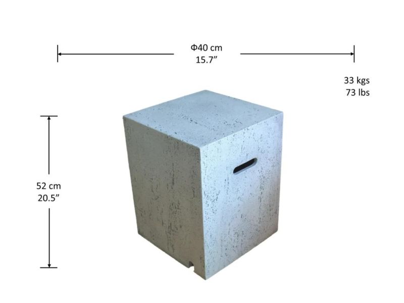 Square Tank Cover Gas Tank Inside Cover for Gas Tank Light Grey