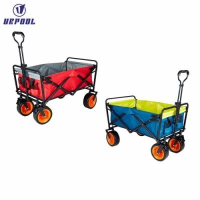 Portable Beach Trolley Foldable Beach Carts Best Sale Outdoor Camping Trolley Carton Box Easy Folding Industrial Four-Wheel