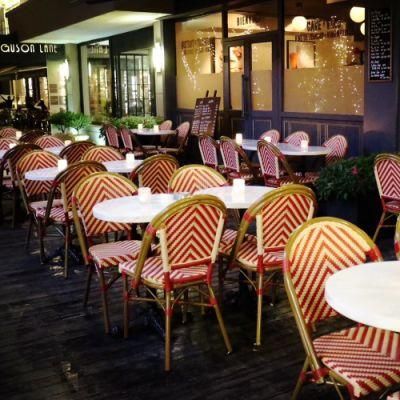 French Bistro Outdoor Garden Patio Furniture Rattan Chair Restaurant Furniture