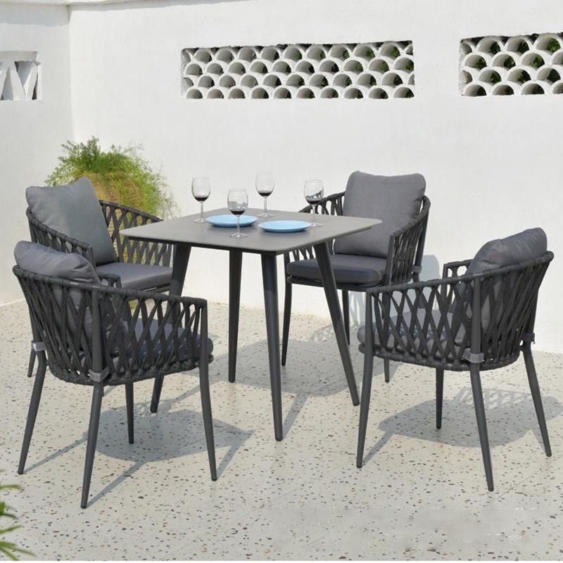 New Style Outdoor Restaurant Furniture Patio Outdoor Woven Rope Chair Garden Chair