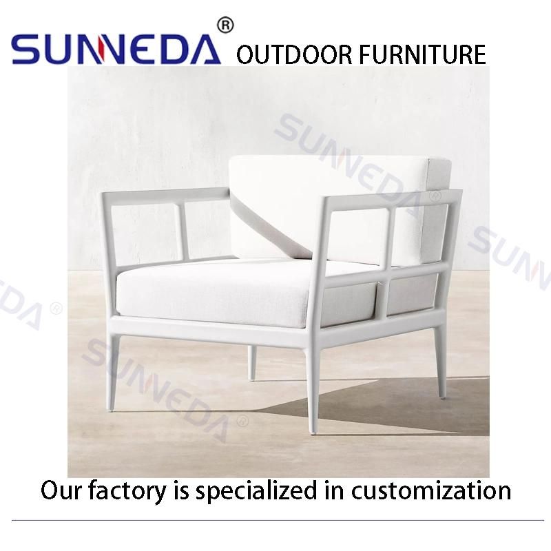 Hotel Leisure Garden Hotel Outdoor Sofa Aluminum Plate Soft Chair