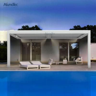 Aluminum Bioclimatic Pergola Luxury Gazebo with Side Sun Screen