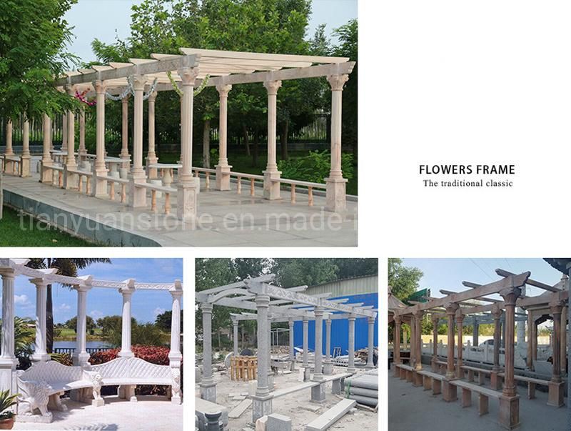 Stone Gazebo Marble Carving Pavilion for Antique Outdoor Decoration