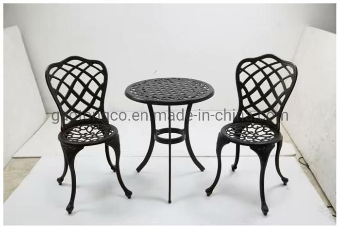 Dining Set Outdoor Garden Coffee Shop Furniture Luxury Cast Aluminum Table and Chairs