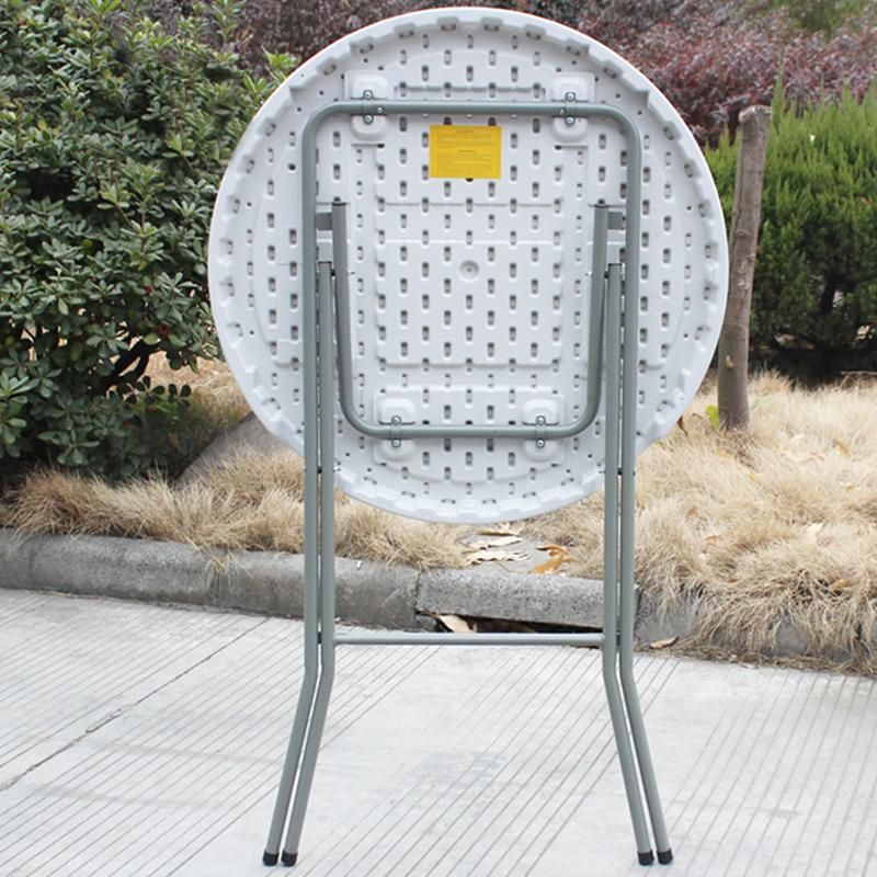 High Top Height White Plastic Round Bar Folding Cocktail Tables
