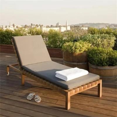 Chinese Modern Outdoor Garden Hotel Home Patio Furniture Sun Lounger Aluminium Sunbed Sofabed Daybed