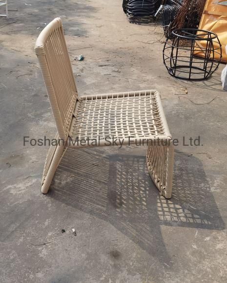 Outdoor Hotel Restaurant Patio Garden Wicker Rattan Aluminum Rope Sofa