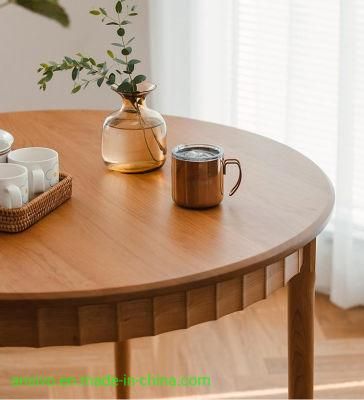 Modern Wood Nordic Dining Room Sets Round Wooden Table for Home