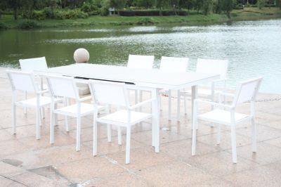 New OEM Metal Customized Foshan Leisure Chair Modern Furniture Extensible Dining Table