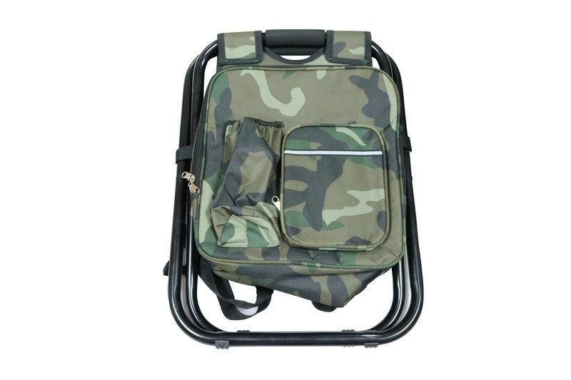 Folding Chair Foldable Camouflage Backpack Cooler Bag 3 in 1 Portable Fishing Stool and Sports Chair Esg10030